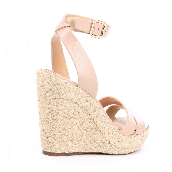Keeralina Leather Espadrille Rope Wedges - Picture 2 of 8